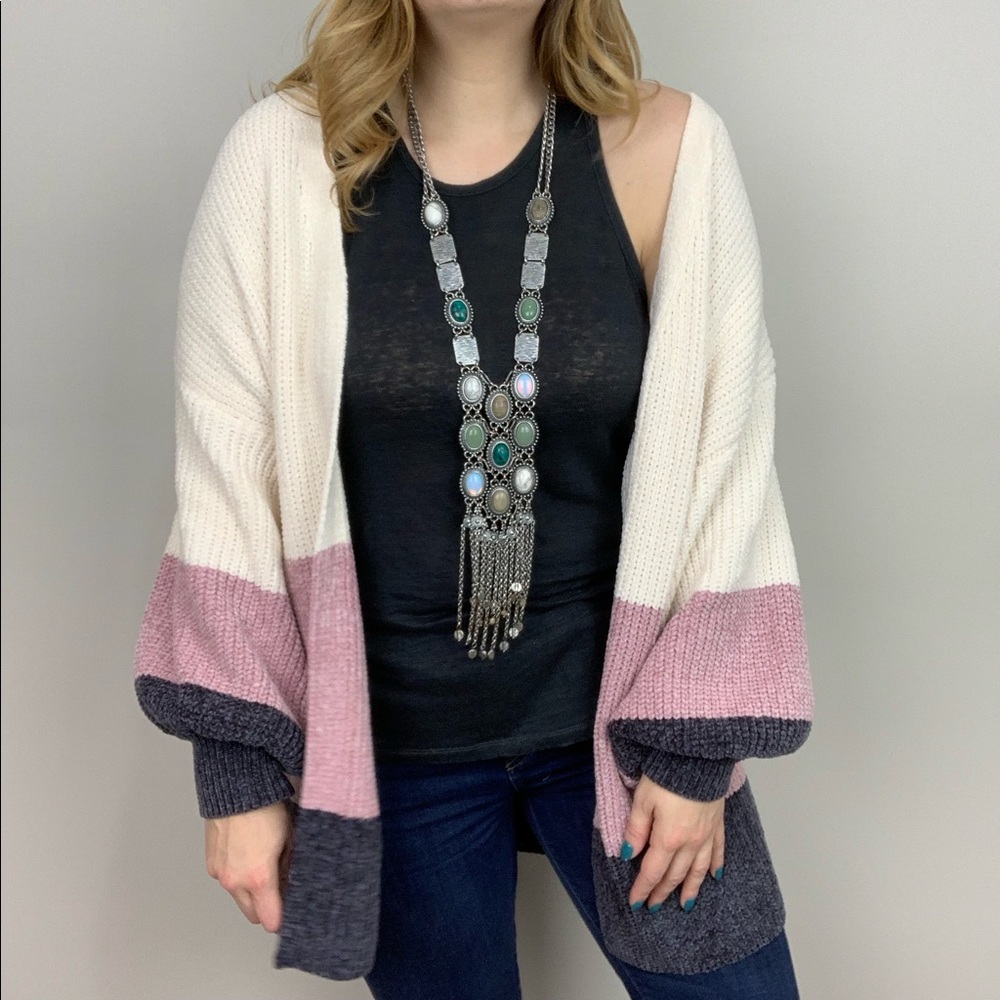 Wonderland Striped Cozy Cardi S/M - Picture 2 of 8